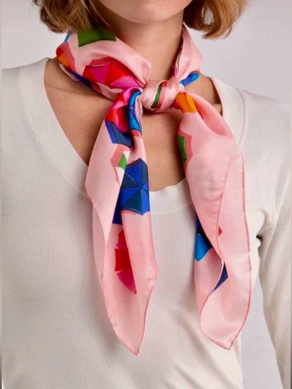 Kate Spade 100% Silk Beach Day Square Scarf NWT